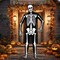 Boy's Skull N Bones Morphsuit Costume with Full Hooded Skeleton Print Design